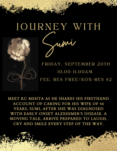 A caregiving Love Story" given by KC Mehta at the Bloomfield Township Senior Center